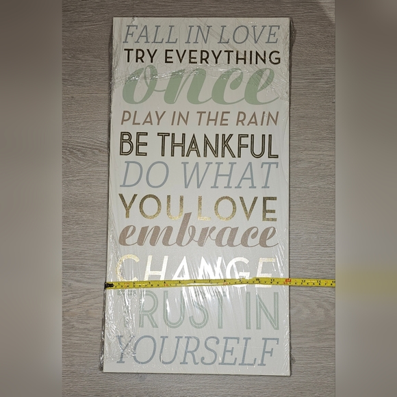 Amazon Home Wall Art Canvas Decor Motivational Be Thankful Sign 24"×12" Vertical - Picture 3 of 4